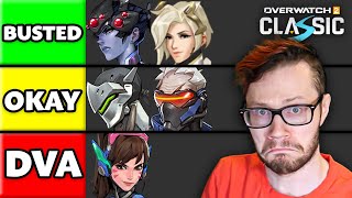 My FULL Overwatch Classic Hero Rankings  Overwatch 2 Tier List [upl. by Benita539]