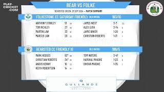 Bearsted CC Friendly XI v Folkestone CC Saturday Friendly 4th XI [upl. by Leirda]