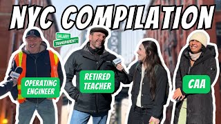 How Much Do You Make New York City🗽Salary Transparent Street™️ Compilation [upl. by Goldy]