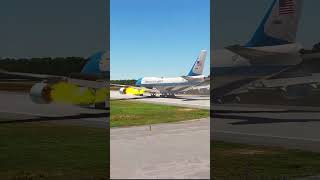 United States Air Force One Emergency Engine Fire on landing [upl. by Merriman]