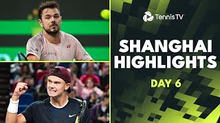 Rune vs Berrettini Wawrinka vs Cobolli Fritz amp Dimitrov Return  Shanghai 2024 Highlights Day 6 [upl. by Kussell]