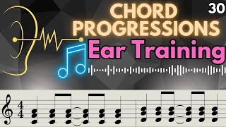 Diatonic Chord Progressions  HandsFree Ear Training 30 [upl. by Ilime]