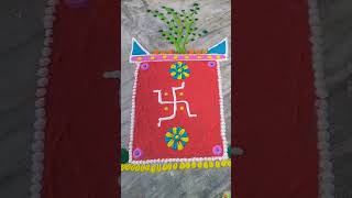 New rangoli design tulsivivahrangoli shots uniqnerangoli panchukarangoli easyrangoli 👏 [upl. by Timothea]