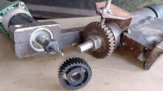 machining combination lathe technique making helical gears with a lathe [upl. by Lopez]