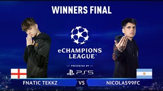 TEKKZ vs NICOLAS99FC  eChampions League Winners Final  FIFA 22 [upl. by Handbook825]