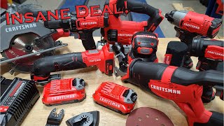 Insane Deal For DIY amp New Tool Owners 279  CRAFTSMAN V20 8Tool 20Volt Max Power Tool Combo Kit [upl. by Alexandria951]