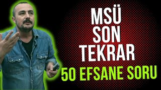 MSÜ MATEMATİK SON TEKRAR BU SORULARI ÇÖZMEDEM GİRME [upl. by Northey]