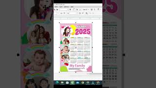 TEMPLATE KALENDER 2025 kalender2025 shorts belajarcoreldrawpemula [upl. by Collimore]