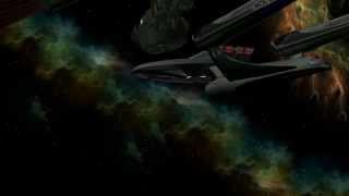 Star Trek Blender animation USS Excelsior vs Klingons [upl. by Graig]