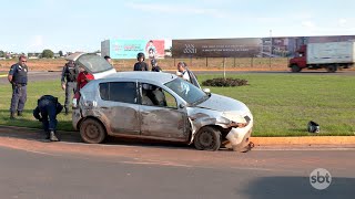 Motorista embriagado colide com carreta em Sinop [upl. by Spindell]