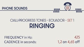 Ringing  Ringback tone Ecuador Callprogress tones Phone sounds Sound effects SFX [upl. by Balfore31]