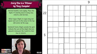 A Killer What  Viewer Submitted Sudoku [upl. by Bonner110]