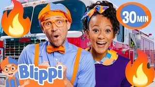 Blippi and Meekah Build a Fire Truck  Blippi  Educational Videos For Kids  Celebrating Diversity [upl. by Anirhtak]