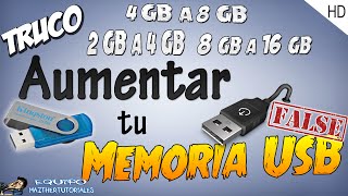 Como Expandir Tu Memoria USB Facil  Verdadero o Falso [upl. by Mosnar]