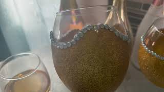 Glitter wine glass [upl. by Nyssa]