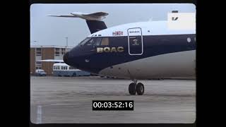 1970s London Heathrow BOAC VC10 707 747 Landing [upl. by Wawro]