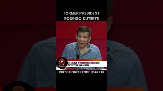 Former President Duterte Press Conference  PART 13 [upl. by Aihsad]