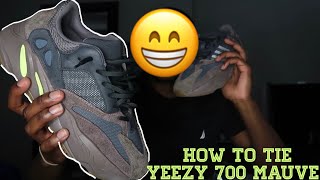 HOW TO LACE YEEZY 700 EASIEST WAY [upl. by Enoob676]