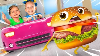 Maya y Mary 🍔🍔🍔 La Hamburguesa 🍔🍔🍔 Dibujos Animados Divertidos para Niños [upl. by Montano562]