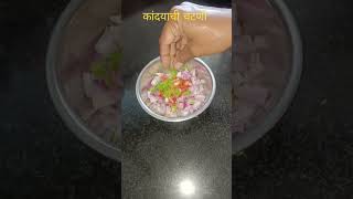 कांद्याची चटणी  shortvideo  shortrecipe chatnirecipe [upl. by Annoel]