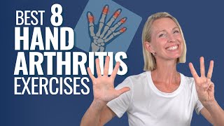 8 Hand Arthritis Exercises for Finger Stiffness and Grip Strength Follow Along Workout [upl. by Ineslta471]