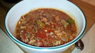 Stuffed Pepper Soup with Cauliflower Rice Dr PoonPaleoPrimalLow Carb [upl. by Atteras]