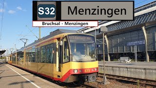 AVG Führerstandsmitfahrt Bruchsal  Menzingen [upl. by Elnore495]