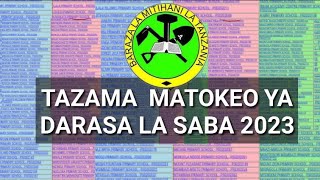 NECTA MATOKEO YA DARASA LA SABA 2023 PSLE Results JINSI LA KUANGALIA [upl. by Ellita]