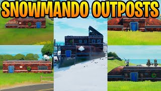 ALL Snowmando Outpost Locations in Fortnite Operation Snowdown [upl. by Dannye144]