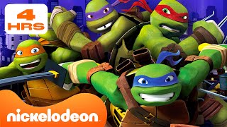 Les Tortues Ninja  Un marathon de plus de 4 heures des meilleurs combats des Tortues  Nickelodeon [upl. by Emmit]