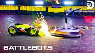 Hardest Blows in BattleBots History Hypershock vs Gigabyte  BattleBots [upl. by Calendre731]