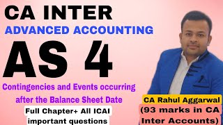 📕AS 4  Contingencies and Events occurring after the Balance Sheet Date CA Rahul Aggarwal [upl. by Trent]