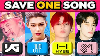 YG vs JYP vs HYBE vs SM 🔥 SAVE ONE SONG 🎶 Kpop Quiz 2024  KMusic Quiz 4 [upl. by Aliekat]