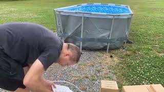 Bestway Power Steel 14 x 82quot x 395quot Oval Above Ground Pool Unboxing Setting Up Review [upl. by Eda]