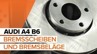 Wie AUDI A4 B6 Bremsscheiben vorne und Bremsbeläge vorne wechseln TUTORIAL  AUTODOC [upl. by Hillegass]