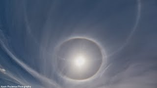 22 degree halo with a full Parhelic Circle  Warden WA USA [upl. by Channa]