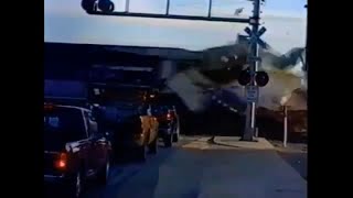 Amtrak Train Hits Tractor Trailer At Crossing [upl. by Rap]