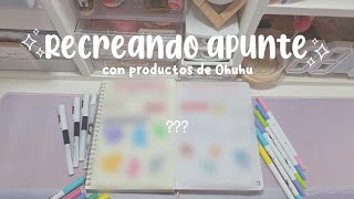 Recreando un apunte viejo  Unboxing de plumones Ohuhu 🍃 [upl. by Petie928]