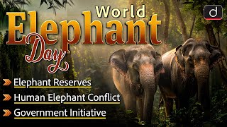 World Elephant Day 2024  Human Elephant Conflict  Project Elephant  UPSC  Drishti IAS English [upl. by Platas927]