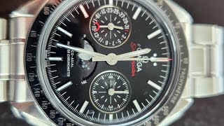 OMEGA SPEEDMASTER MOONPHASE 4425 MM STEEL ON STEEL [upl. by Akeyla]