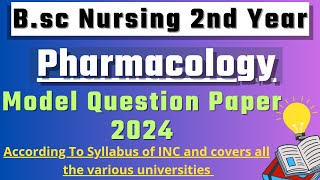 Pharmacology Bsc Nursing 2nd Year Question Paper 2024  Bsc Nursing 2nd Year Pharmacology Paper [upl. by Kono]