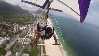 Vôo livre  Pedra Bonita  São Conrado  Rio de Janeiro GoPro Frontal [upl. by Cissej]