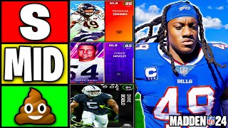 Ranking THE BEST MIDDLE LINEBACKERS in Madden 24 [upl. by Tuorah]