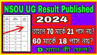 NSOU UG Result Published 2024 NSOU UG 1st Year amp UG 2nd Year Result Published 2024 [upl. by Montfort179]