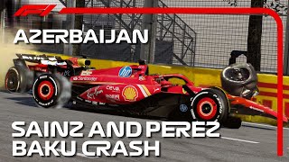 Recreating Carlos Sainz amp Sergio Perezs Crash  2024 Azerbaijan Grand Prix [upl. by Daphie]