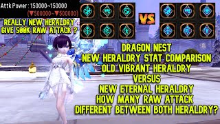 Vibrant Heraldry VS Eternal Heraldry  New Heraldry Stat Comparison  How Many Raw Attack Given [upl. by Hamian]