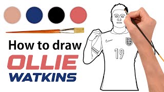 Ollie Watkins Drawing  England Soccer Player [upl. by Doreen472]