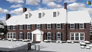 Bloxburg lets build BUILDING A REALISTIC COLONIAL MANSION [upl. by Okier]