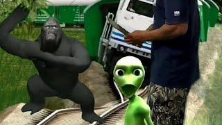 Dame tu cosita song 👽 Dance Goriila Jcb Tractor Animal Names  vfxturbo viral funny dametucosita [upl. by Darmit969]