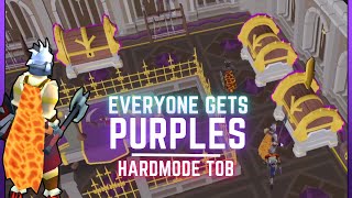 EVERYONE Gets a PURPLE in Hardmode TOB  OSRS Raging Echoes League [upl. by Justino803]